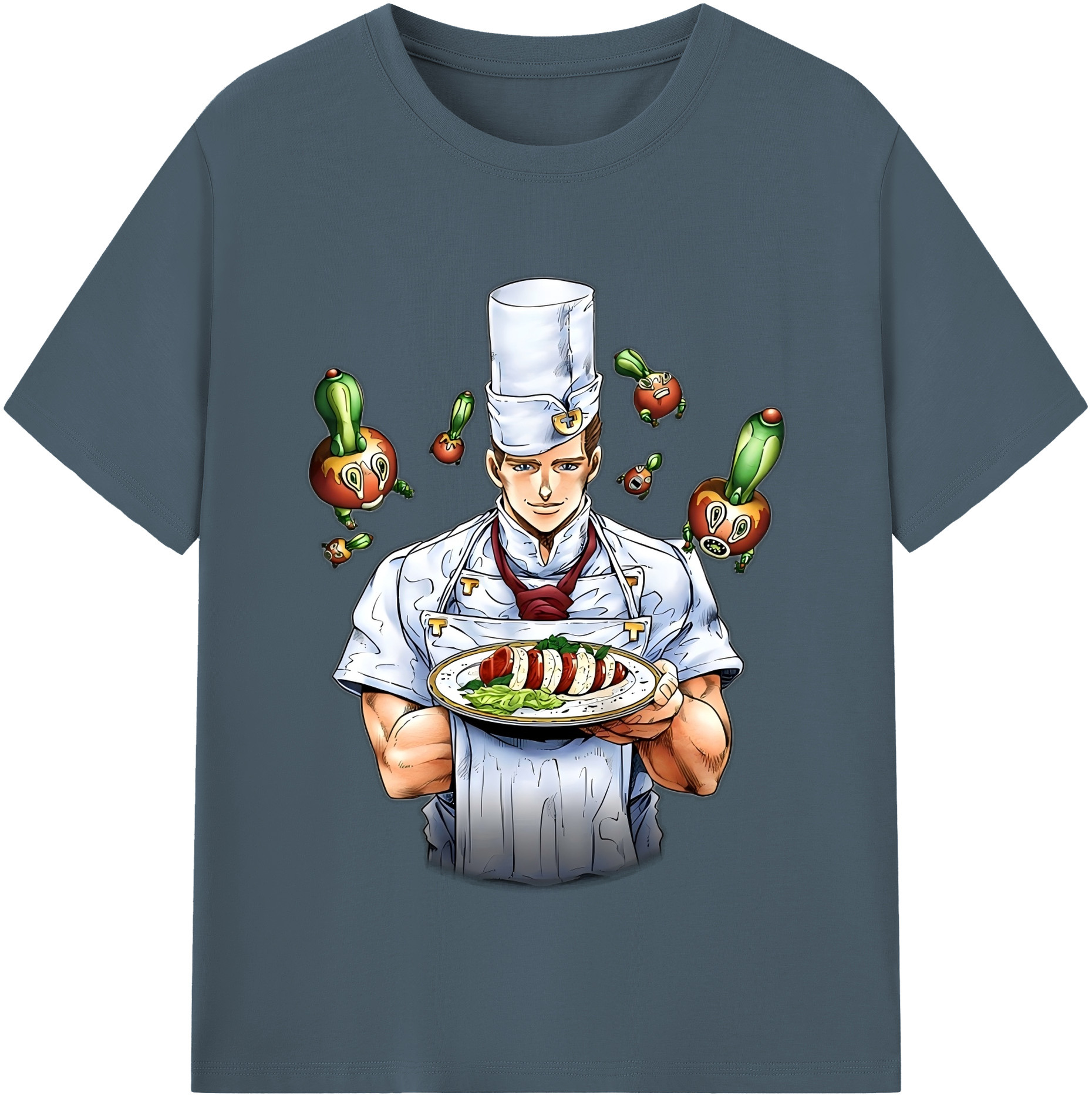 （画像用） ジョジョの奇妙な冒険 Tonio Trussardi JoJo's Bizarre Adventure トニオ?トラッサルディ 綿100％半袖Tシャツ（フロントプリント）